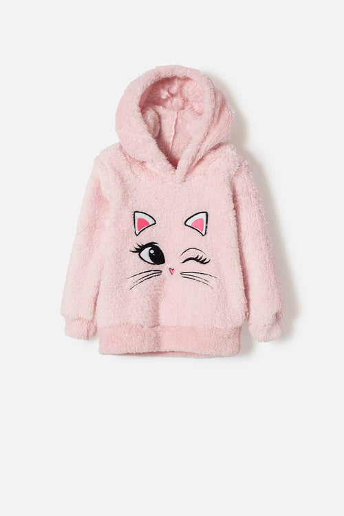 BUZO DE LITTLEMIC CON CAPUCHA ROSADO PARA NIÑA 2T A 5T