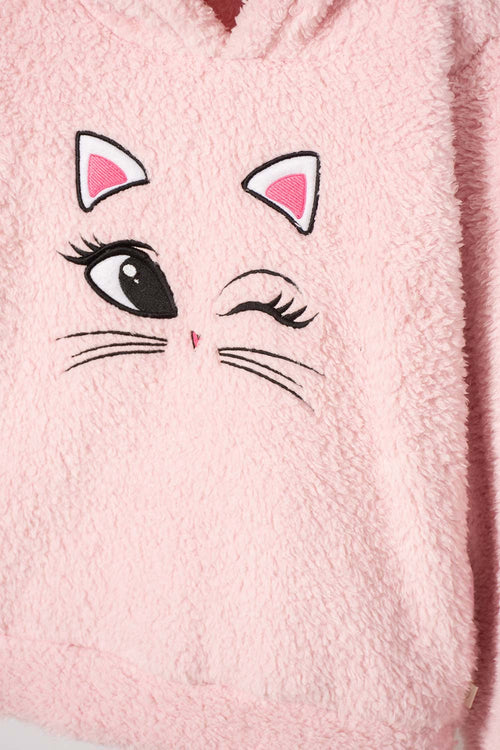 BUZO DE MIC CON CAPUCHA ROSA PARA NIÑA