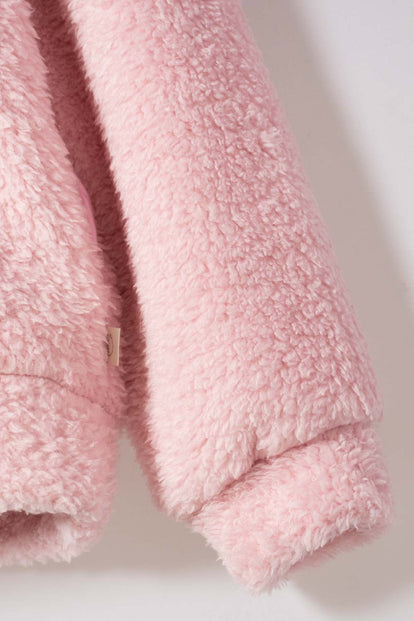 BUZO DE MIC CON CAPUCHA ROSA PARA NIÑA