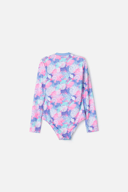 VESTIDO DE BAÑO DE MIC CON CIERRE MULTICOLOR PARA NIÑA