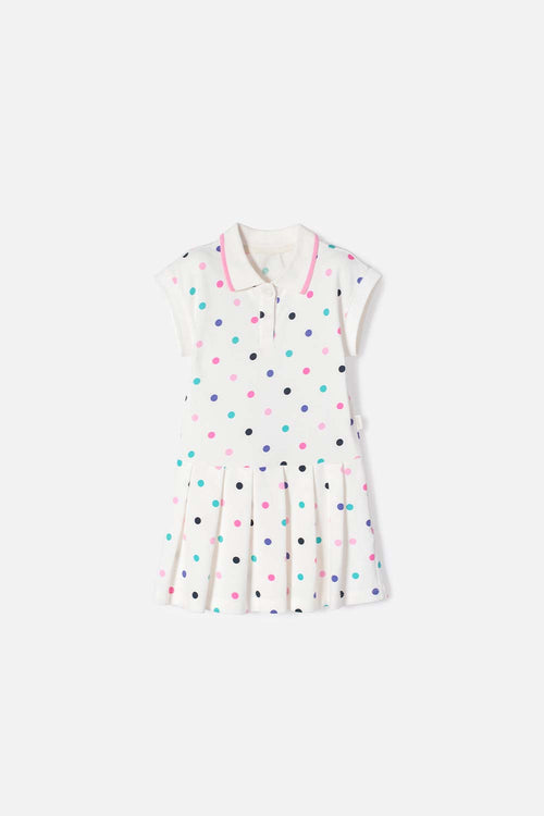 VESTIDO LITTLEMIC MARFIL CORTO PARA NIÑA 2T A 5T