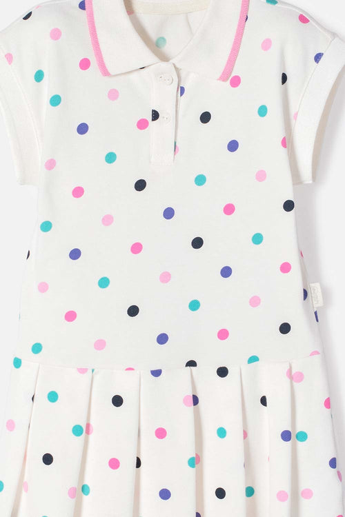 VESTIDO LITTLEMIC MARFIL CORTO PARA NIÑA 2T A 5T