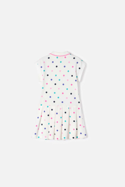 VESTIDO LITTLEMIC MARFIL CORTO PARA NIÑA 2T A 5T