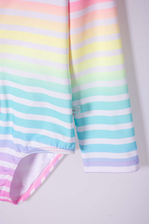 CONJUNTO DE BAÑO LITTLEMIC MANGA LARGA MULTICOLOR PARA NIÑA 2T A 5T