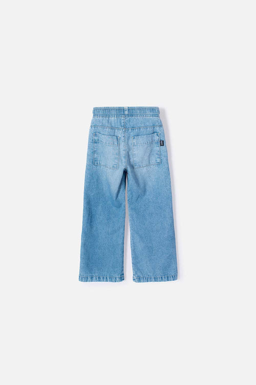 JEAN DE LITTLEMIC CON CORDÓN AZUL PARA NIÑA 2T A 5T