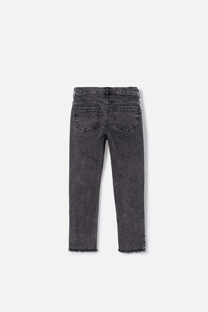 JEAN DE MIC CON APLIQUES NEGRO PARA NIÑA