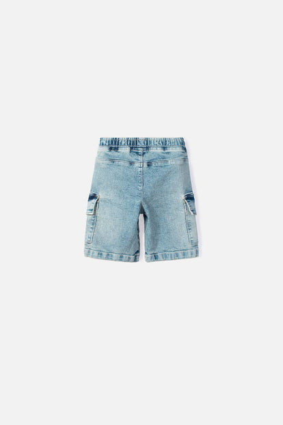 BERMUDA DE LITTLEMIC CON CORDÓN AZUL PARA NIÑO 2T A 5T