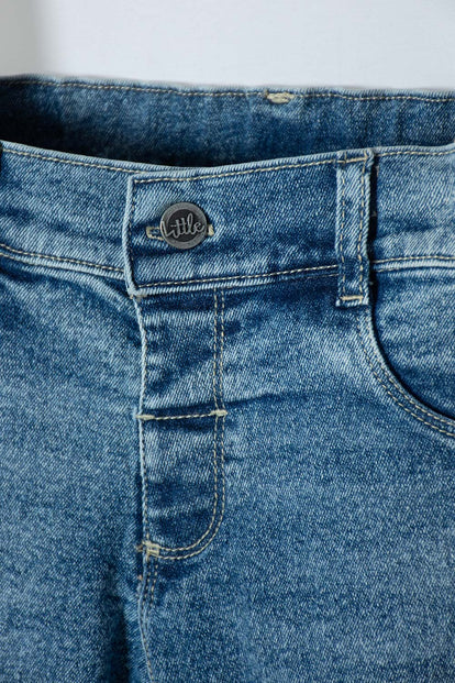 JEAN DE LITTLEMIC AZUL OSCURO PARA NIÑO 2T A 5T