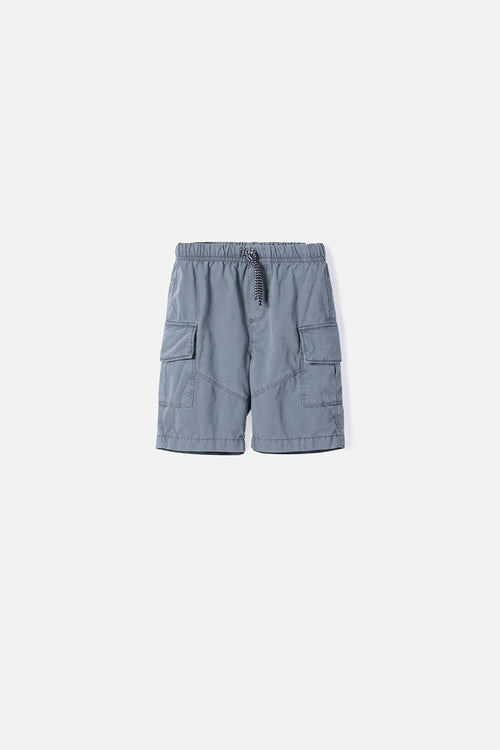 BERMUDA DE LITTLEMIC CON BOLSILLOS GRIS PARA NIÑO 2T A 5T