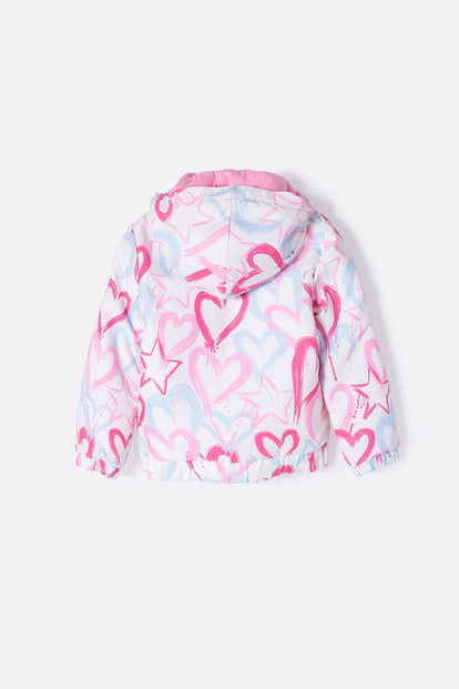 CHAQUETA LITTLEMIC MULTICOLOR CON CIERRE AJUSTABLE EN FRENTE PARA NIÑA 2T A 5T