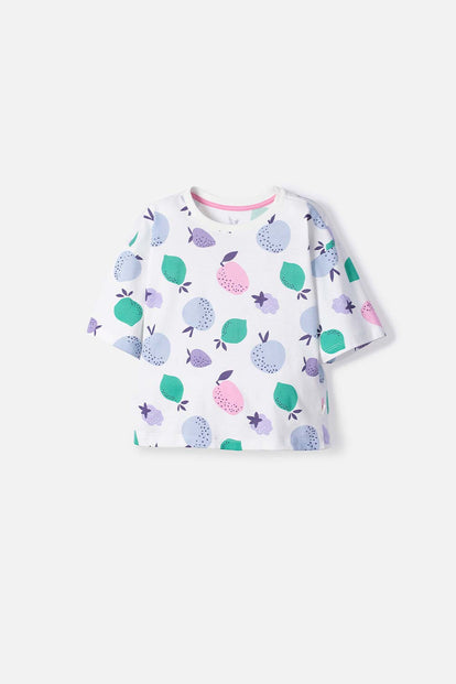 CAMISETA DE MIC MANGA CORTA MARFIL PARA NIÑA