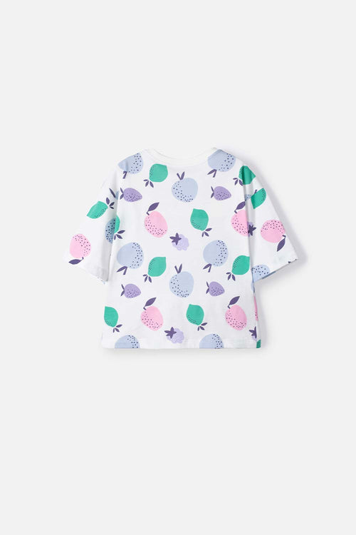 CAMISETA DE MIC MANGA CORTA MARFIL PARA NIÑA