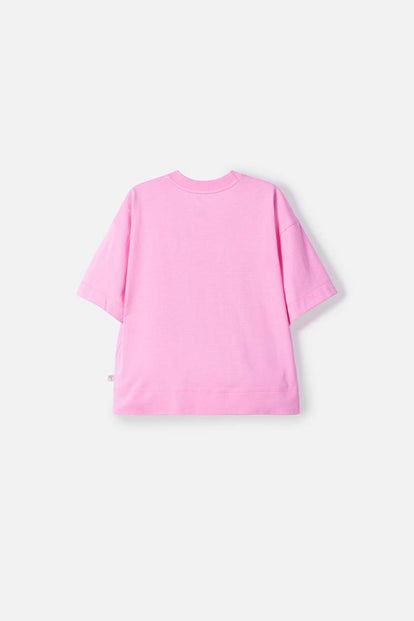 CAMISETA DE MIC MANGA CORTA ROSADO PARA NIÑA