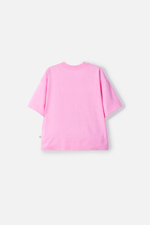 CAMISETA DE MIC MANGA CORTA ROSADO PARA NIÑA