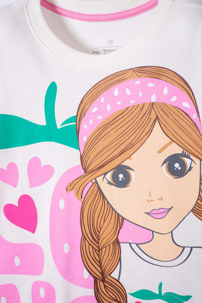 CAMISETA DE MIC MANGA CORTA MULTICOLOR PARA NIÑA