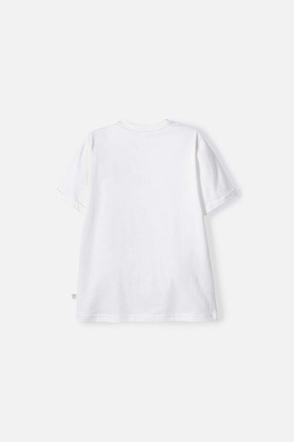 CAMISETA DE MIC MANGA CORTA MARFIL PARA NIÑA