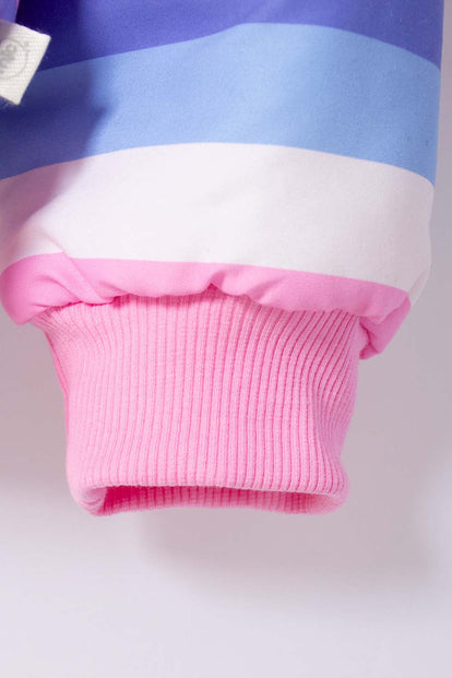CHAQUETA DE MIC MULTICOLOR CON CAPUCHA PARA NIÑA