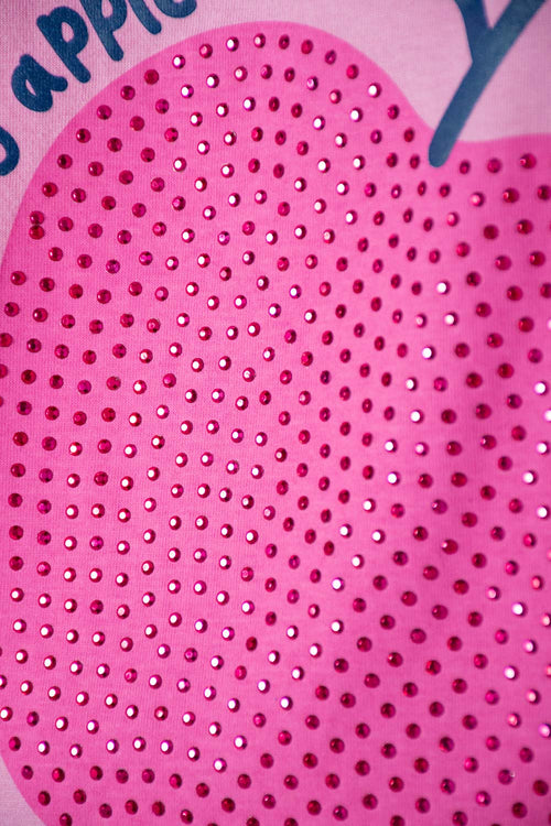 CAMISETA DE LITTLEMIC MANGA CORTA ROSADO PARA NIÑA 2T A 5T