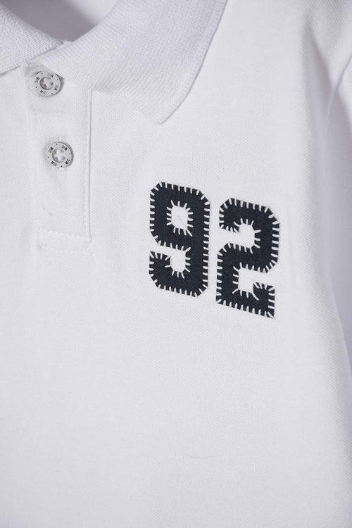 CAMISETA TIPO POLO MIC BLANCO PARA NIÑO