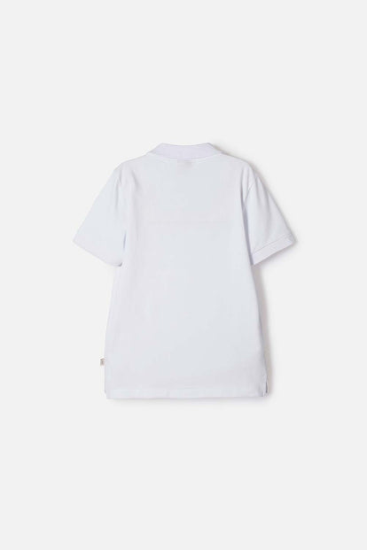 CAMISETA TIPO POLO MIC BLANCO PARA NIÑO