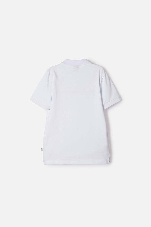 CAMISETA TIPO POLO MIC BLANCO PARA NIÑO