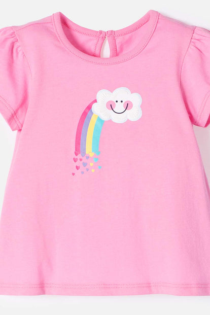 CONJUNTO LITTLEMIC MULTICOLOR MANGA CORTA PARA BEBÉ NIÑA