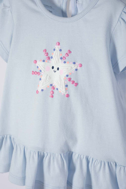 CONJUNTO DE LITTLEMIC CON PANTALÓN LARGO MULTICOLOR PARRA BEBÉ NIÑA