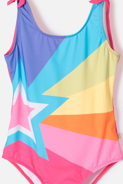 VESTIDO DE BAÑO DE LAS CHICAS SUPERPODEROSAS MANGA SISA PARA NIÑA