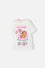 CAMISETA DE CAPYBARA MARFIL ESTAMPADA EN FRENTE PARA NIÑA