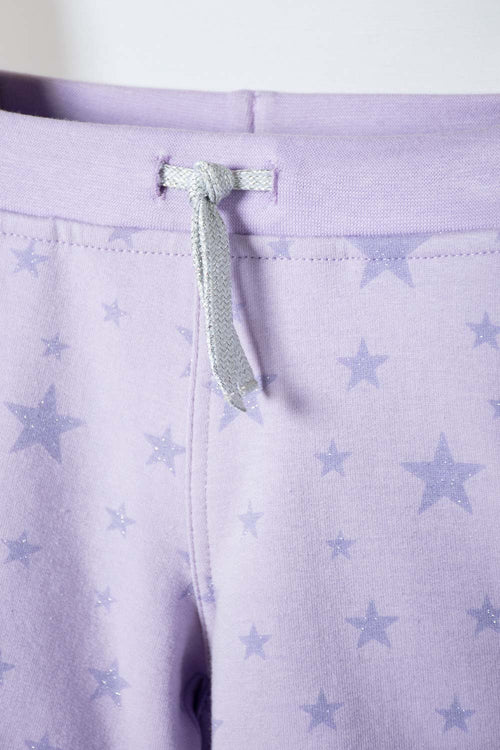 SHORT DE LITTLEMIC CON CORDÓN LAVANDA PARA NIÑA 2T A 5T