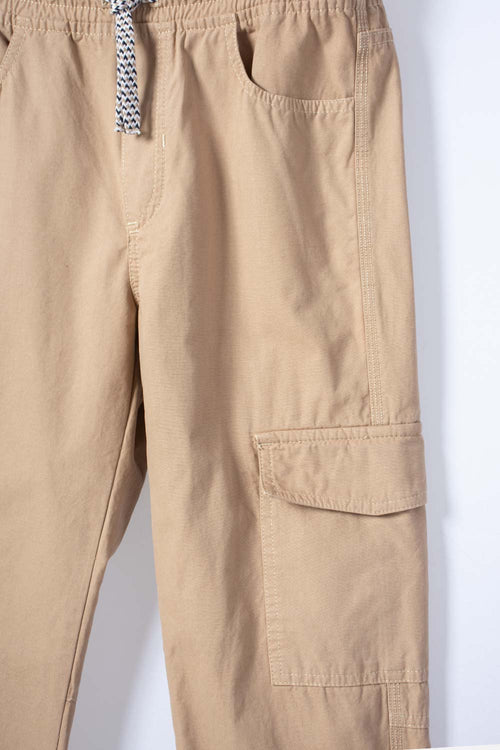 JOGGER DE MIC CON CORDÓN CAQUI PARA NIÑO