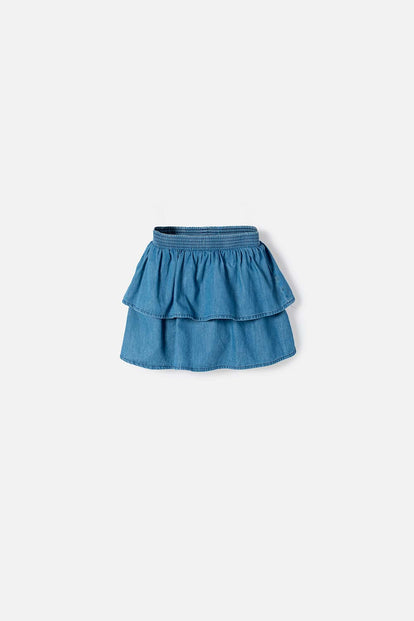 FALDA DE LITTLEMIC CON BOLERO AZUL PARA NIÑA 2T A 5T