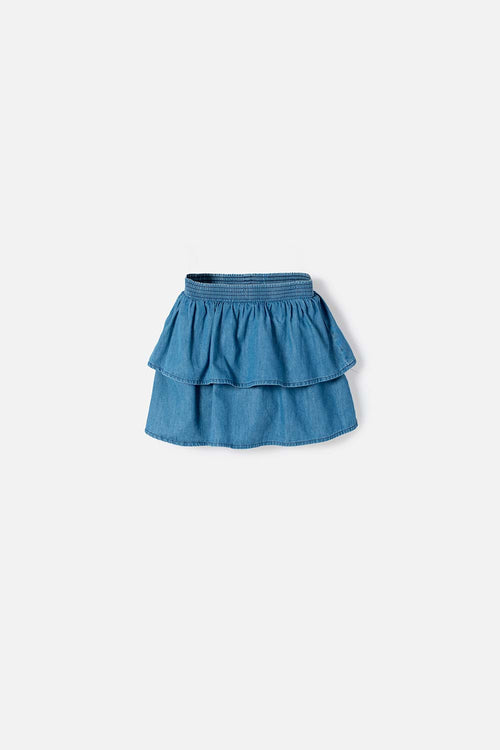 FALDA DE LITTLEMIC CON BOLERO AZUL PARA NIÑA 2T A 5T