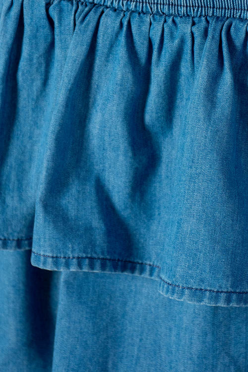 FALDA DE LITTLEMIC CON BOLERO AZUL PARA NIÑA 2T A 5T