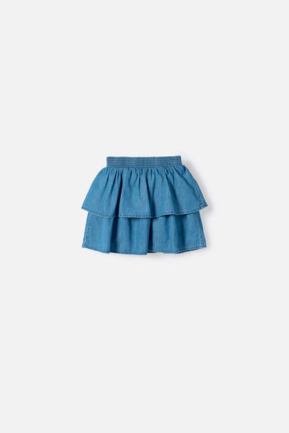FALDA DE LITTLEMIC CON BOLERO AZUL PARA NIÑA 2T A 5T