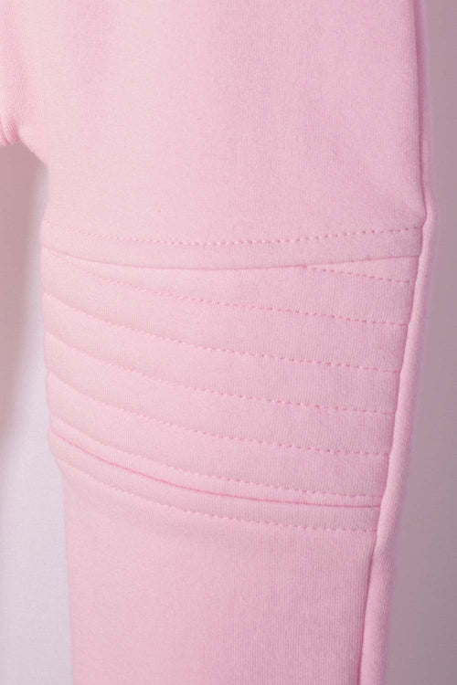 JOGGER DE LITTLEMIC CON CINTURA ELÁSTICA ROSADO PARA BEBÉ NIÑA