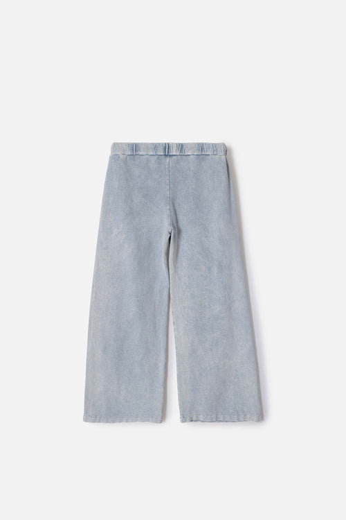 JOGGER DE MIC BOTA AMPLIA AZUL PARA NIÑA