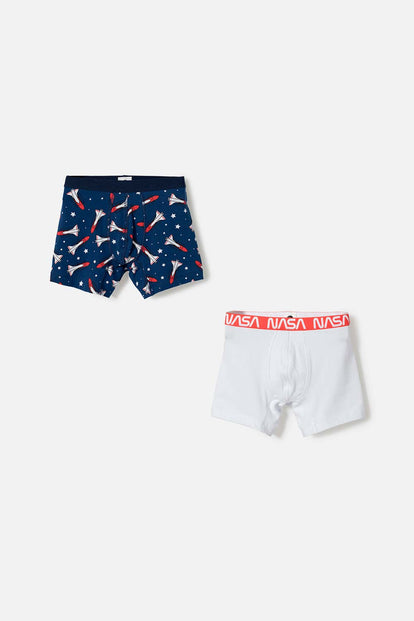 PACK X2 BOXER DE LA NASA MULTICOLOR PARA NIÑO