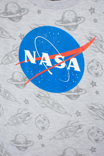 CAMISETA DE LA NASA MANGA CORTA GRIS PARA NIÑO
