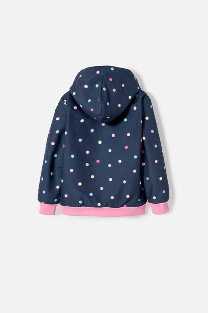 CHAQUETA DE LITTLEMIC CON CAPUCHA AZUL PARA NIÑA 2T A 5T