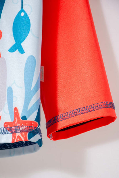 CONJUNTO DE BAÑO LITTLEMIC CON SOMBRERO MULTICOLOR PARA BEBÉ NIÑA