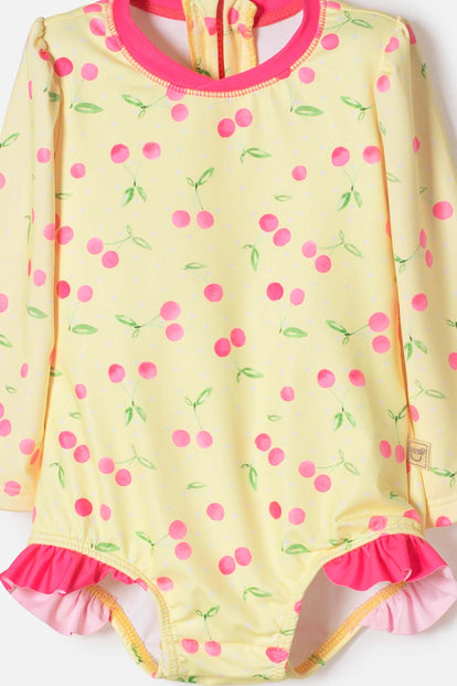 VESTIDO DE BAÑO DE LITTLEMIC CON SOMBRERO PARA BEBÉ NIÑA