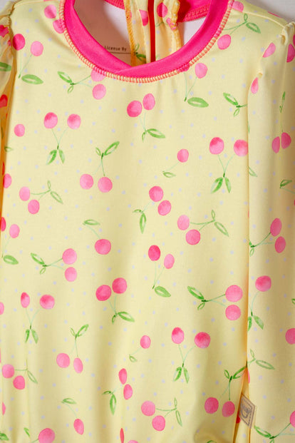 VESTIDO DE BAÑO DE LITTLEMIC CON SOMBRERO PARA BEBÉ NIÑA