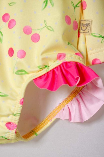 VESTIDO DE BAÑO DE LITTLEMIC CON SOMBRERO PARA BEBÉ NIÑA