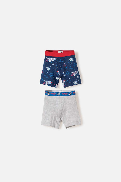 PACK X2 BOXER DE LA NASA MULTICOLOR PARA NIÑO 2T A 5T