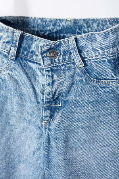 JEAN DE LITTLEMIC EN DENIM AZUL PARA NIÑA 2T A 6T
