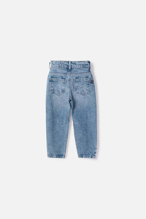 JEAN DE LITTLEMIC EN DENIM AZUL PARA NIÑA 2T A 6T