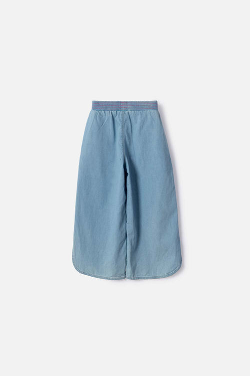 JOGGER DE LITTLEMIC BOTA AMPLIA AZUL PARA NIÑA 2T A 6T