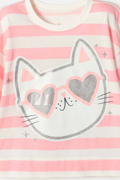 CAMISETA DE MIC MANGA CORTA MULTICOLOR PARA NIÑA