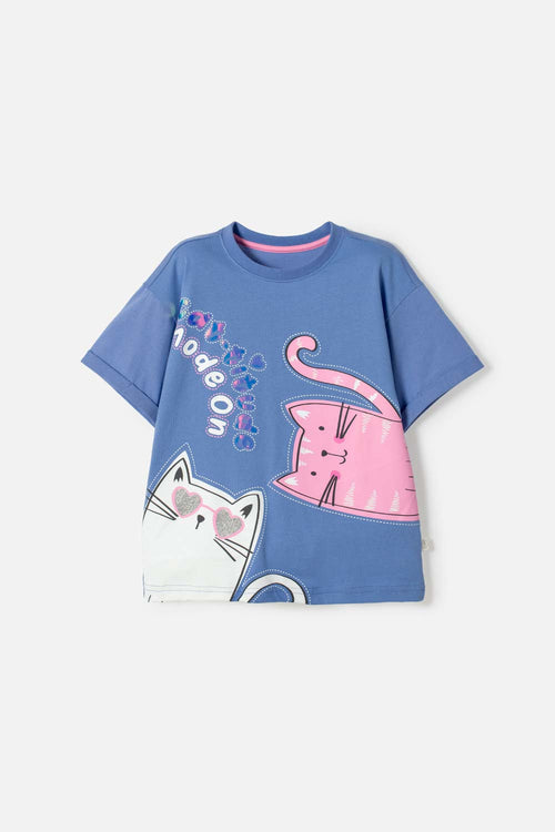 CAMISETA DE MIC MANGA CORTA MULTICOLOR PARA NIÑA